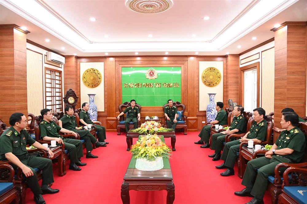 Trung tướng Lê Đức Thái đến thăm và làm việc tại Bộ chỉ huy Bộ đội biên phòng tỉnh Thanh Hóa